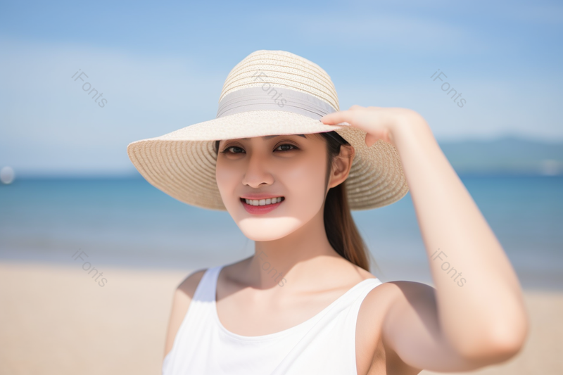 夏日海边阳光美女模特人物风景图,高清,摄影图,摄影图片,图片大全,摄影图免费下载